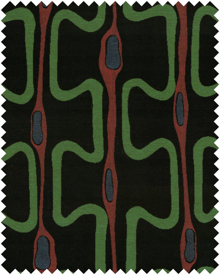 Mind The Gap Fabric FLUENTE Woven Fabric (FB00141) | FB00141 | LA DOLCE VITA | Black, Blue, Green, Red | Fabric Carolina | https://www.fabriccarolina.com/