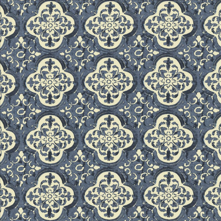Foil Indigo by Kasmir Fabric 5154 55% Linen
45% Cotton
 CHINA </p><p>Repeat: Horizontal: 9 inches and Vertical: 9 inches 54 - Fabric Carolina -