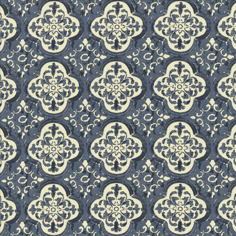 Foil Indigo by Kasmir Fabric 5154 55% Linen 45% Cotton CHINA 15,000 Wyzenbeek Double Rubs Horizontal: 9 inches and Vertical: 9 inches 54 - Fabric Carolina -