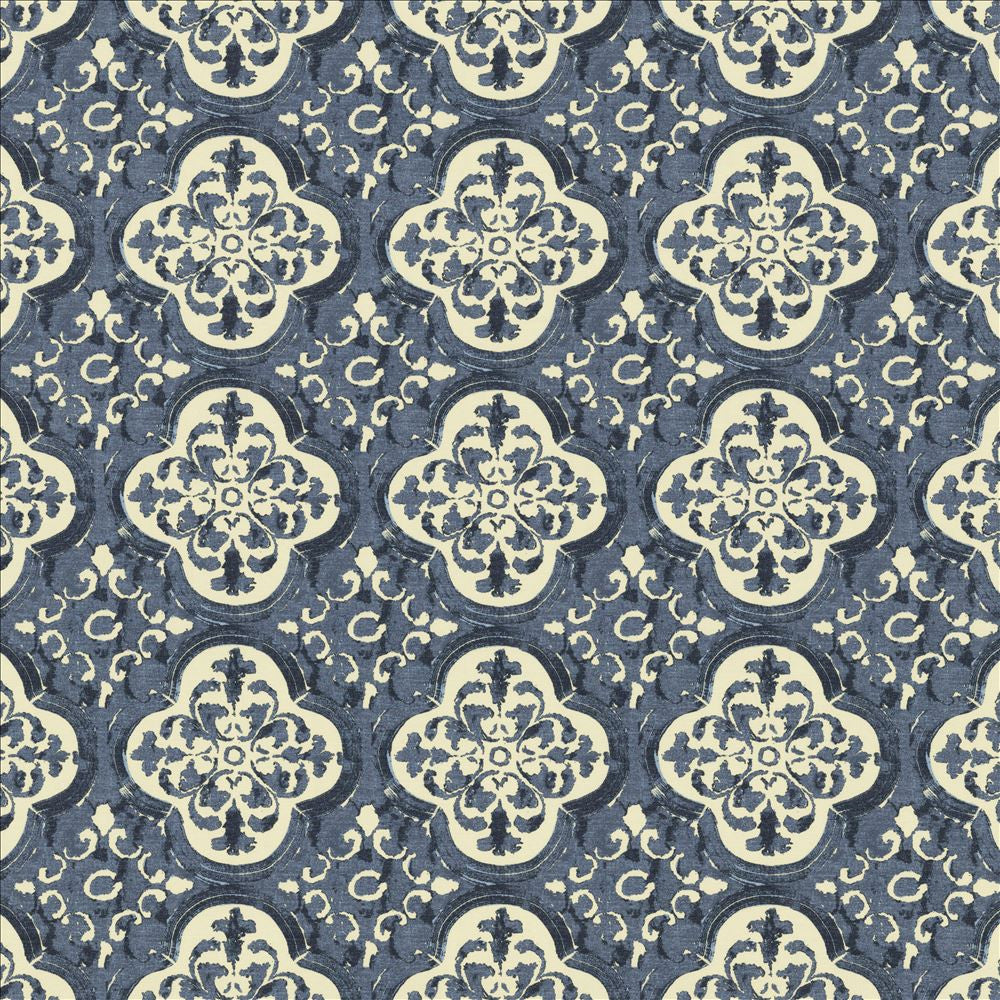 Foil Indigo by Kasmir Fabric 5154 55% Linen
45% Cotton
 CHINA 15,000 Wyzenbeek Double Rubs </p><p>Repeat: Horizontal: 9 inches and Vertical: 9 inches 54 - Fabric Carolina -