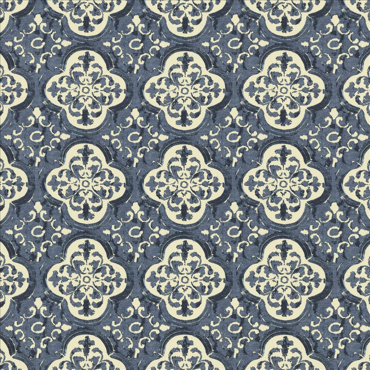 Foil Indigo by Kasmir Fabric 5154 55% Linen
45% Cotton
 CHINA 15,000 Wyzenbeek Double Rubs </p><p>Repeat: Horizontal: 9 inches and Vertical: 9 inches 54 - Fabric Carolina -