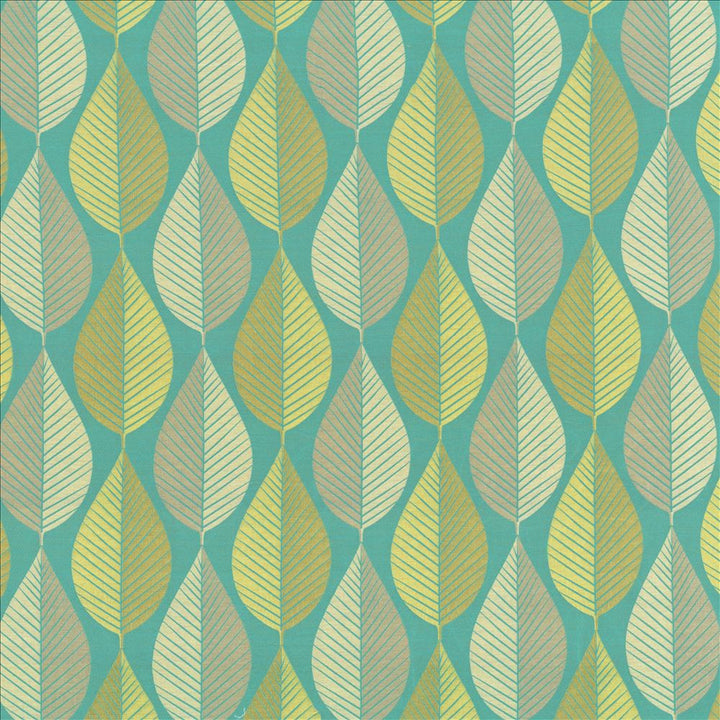 Foliage Tour Turquoise by Kasmir Fabric 1436 59% Polyester 41% Rayon INDIA 9,000 Wyzenbeek Double Rubs Horizontal: 7 inches and Vertical: 17 4/8 inches 57 - Fabric Carolina -
