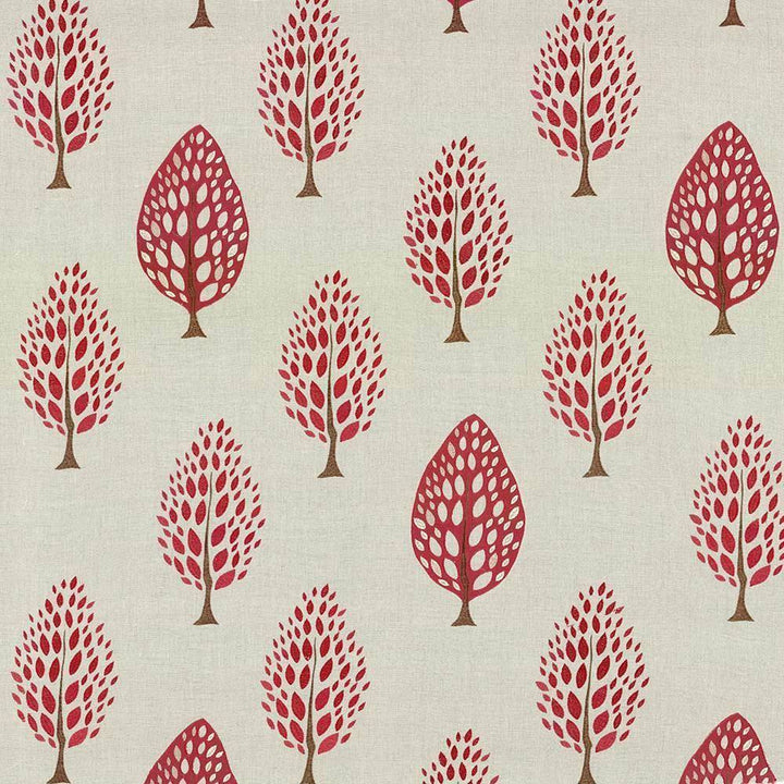 Forestwood Garnet by Kasmir Fabric 8005 72% Linen 19% Viscose 9% Cotton INDIA Not Tested H: 25 5/8 inches, V:31 4/8 inches 51 - 55 - Fabric Carolina - Kasmir