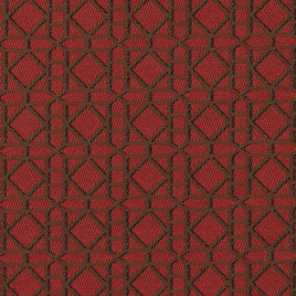 Four Corners Tuscany 1021811000 by Carole Fabric Exclusive Radiant Poppy 55% Rayon 45% Polyester Woven In Usa H: 1 1/4"V, 1 1/2"H  54" Minimum (See sample for specifics) - Fabric Carolina - Carole Exclusive
