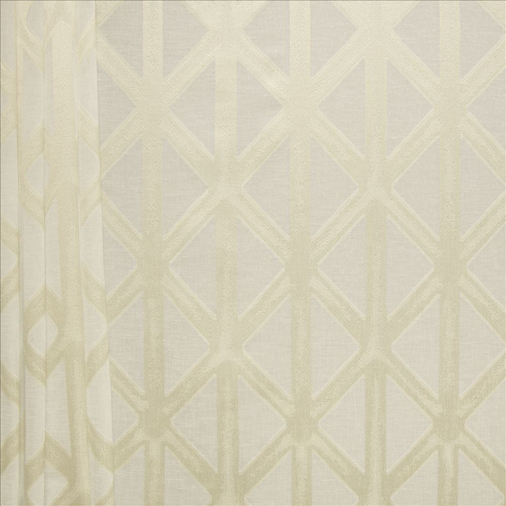 Frankie Ivory  by Kasmir Fabric See sample 100% Polyester
 TURKEY Not Tested </p><p>Repeat: Horizontal: 7 5/8 inches and Vertical: 7 6/8 inches 118  - Fabric Carolina -