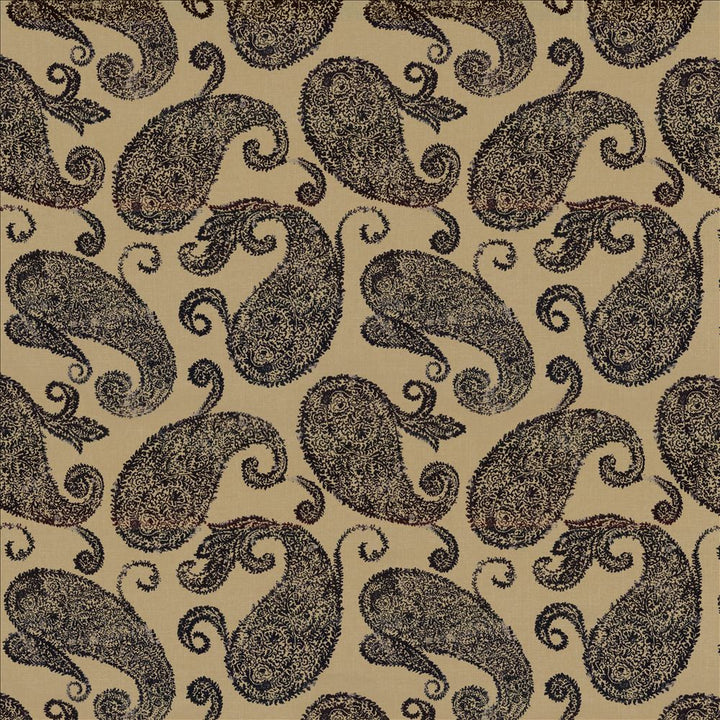 Frascati Paisley Black by Kasmir Fabric 5105 55% Linen
45% Viscose
 CHINA 12,000 Wyzenbeek Double Rubs Horizontal: 26 2/8 inches and Vertical: 25 inches 54 - Fabric Carolina -