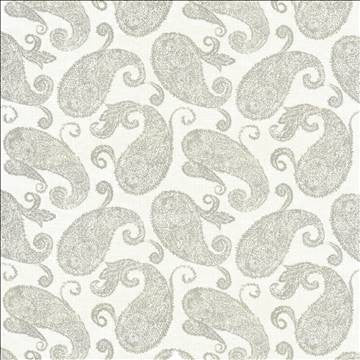Frascati Paisley Platinum by Kasmir Fabric 5105 55% Linen 45% Viscose CHINA 12,000 Wyzenbeek Double Rubs H: 26 2/8 inches, V: 25 inches 54 - 55 - Fabric Carolina - Kasmir