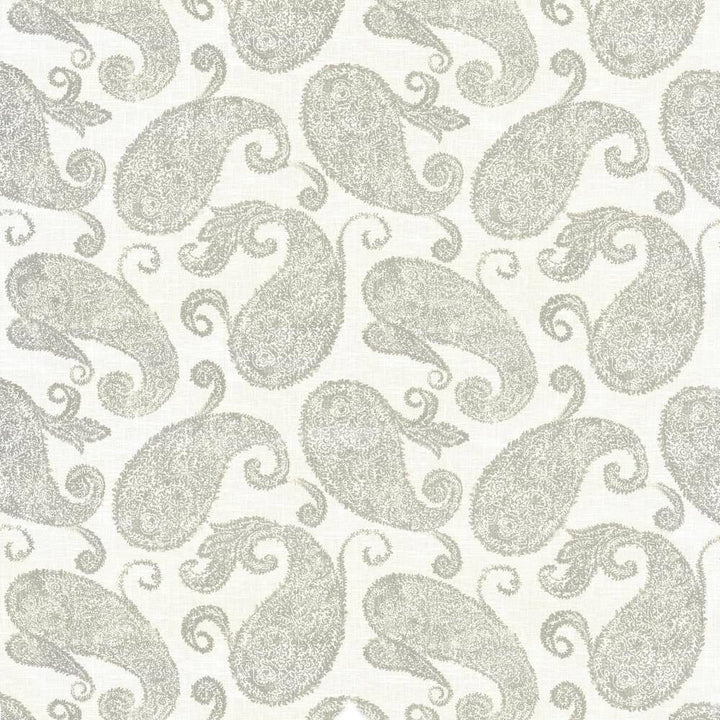 Frascati Paisley Platinum by Kasmir Fabric 5105 55% Linen 45% Viscose CHINA H: 26 2/8 inches, V:25 inches 54 - 55 - Fabric Carolina - Kasmir