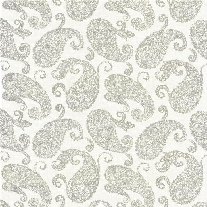 Frascati Paisley Platinum by Kasmir Fabric 5105 55% Linen
45% Viscose
 CHINA 12,000 Wyzenbeek Double Rubs Horizontal: 26 2/8 inches and Vertical: 25 inches 54 - Fabric Carolina -
