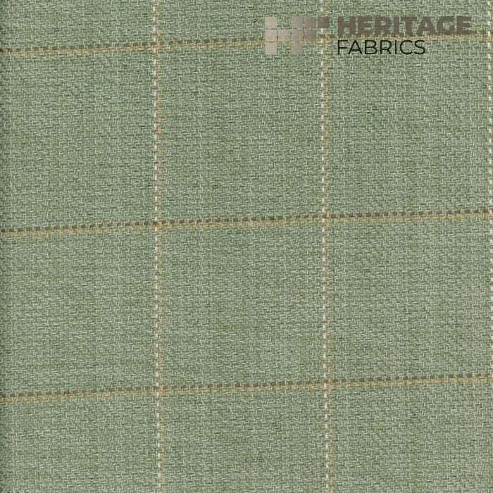 Frazier Thyme by Heritage Fabric - 100% Cotton India 30,000 Horizontal: 3" and Vertical: 3" 54" - Fabric Carolina -