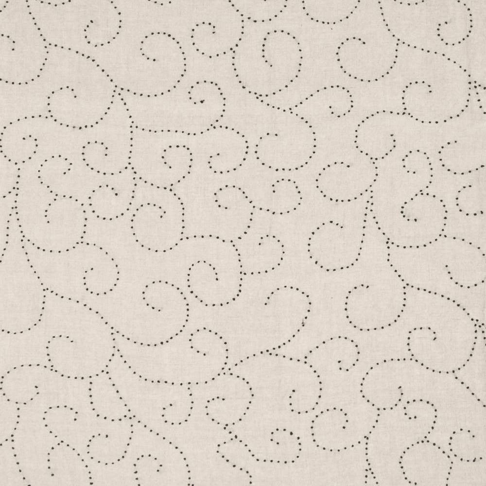 French Knot Black Linen by Kasmir Fabric 1369 100% Linen INDIA Not Tested H: 25 5/8 inches, V:18 4/8 inches 54 - Fabric Carolina - Kasmir