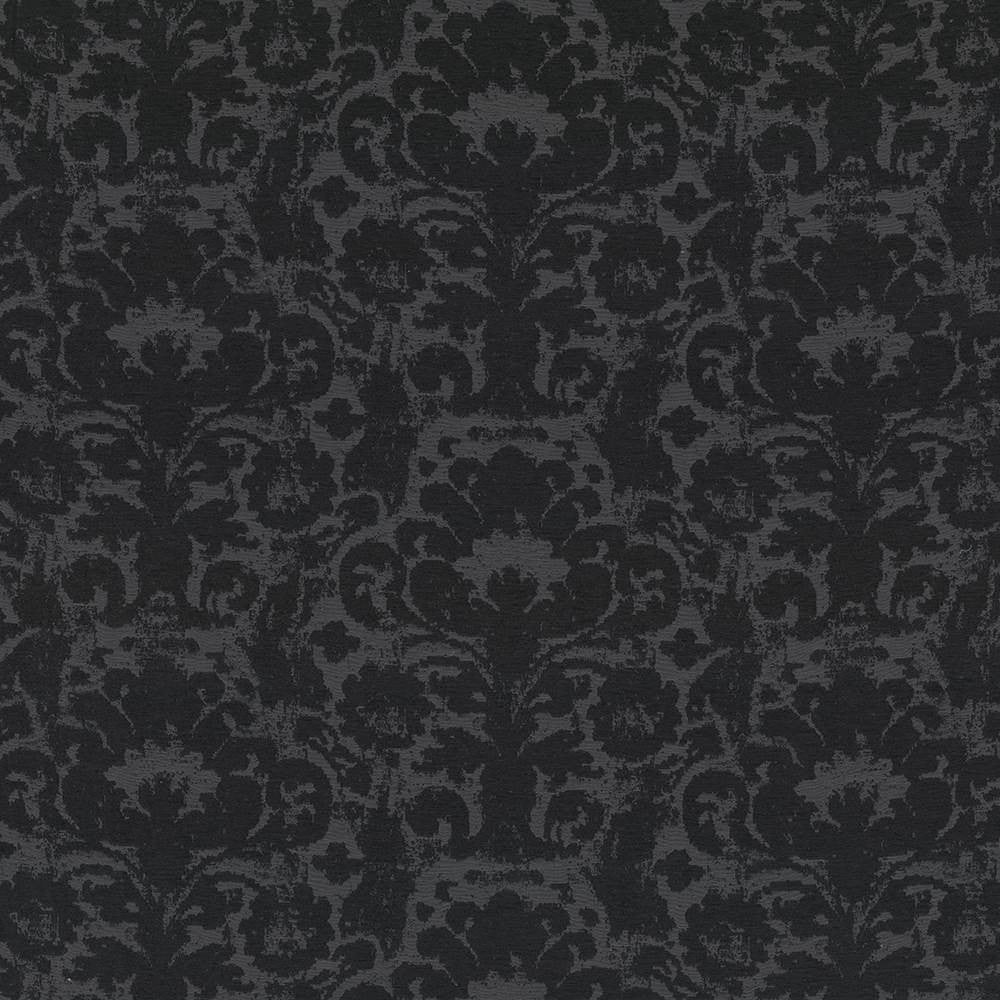 Fresco Damask Midnight by Kasmir Fabric 8004 100% Cotton USA 30,000 Wyzenbeek Double Rubs H: 28 2/8 inches, V:18 2/8 inches 54 - Fabric Carolina - Kasmir