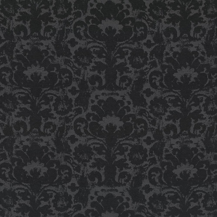 Fresco Damask Midnight by Kasmir Fabric 8004 100% Cotton USA 30,000 Wyzenbeek Double Rubs H: 28 2/8 inches, V:18 2/8 inches 54 - Fabric Carolina - Kasmir