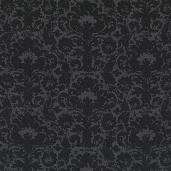 Fresco Damask Midnight by Kasmir Fabric 8004 100% Cotton USA 30,000 Wyzenbeek Double Rubs Horizontal: 28 2/8 inches and Vertical: 18 2/8 inches 54 - Fabric Carolina -