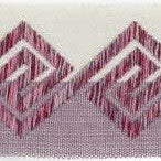 FRETWORK.MAGENTA/LILAC Fretwork Magenta/Lilac by Groundworks Fabric Kelly Wearstler Wool 55%, Viscose 45% France See Sample Horizontal: See Sample and Vertical: See Sample 2.75 inches - Fabric Carolina -