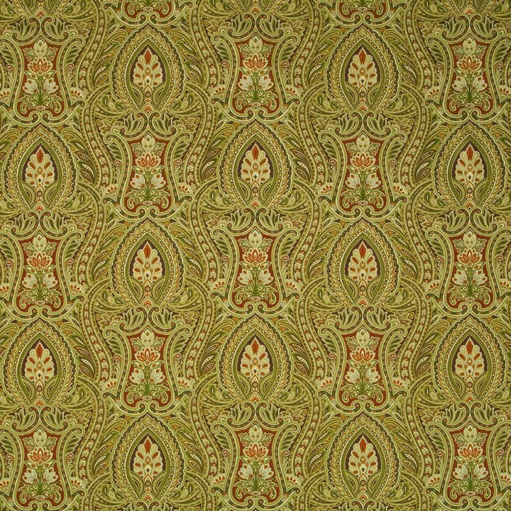 Gadsden Paisley Ginger by Kasmir Fabric 1403 100% Cotton SOUTH KOREA 10,000 Wyzenbeek Double Rubs H: 13 4/8 inches, V:12 4/8 inches 54 - 55 - Fabric Carolina - Kasmir