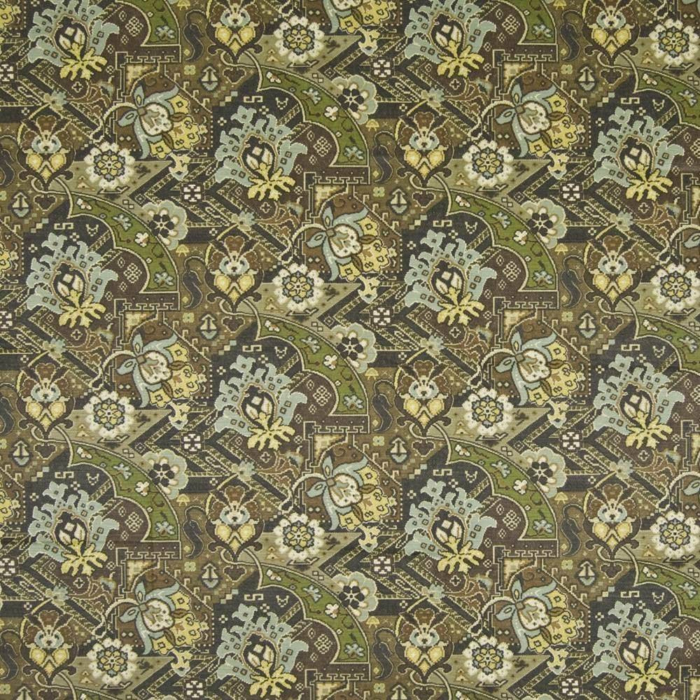 Galahad Fantasy Mint Chocolate by Kasmir Fabric 1390 100% Cotton SOUTH KOREA 12,000 Wyzenbeek Double Rubs H: 18 inches, V:12 inches 54 - 55 - Fabric Carolina - Kasmir