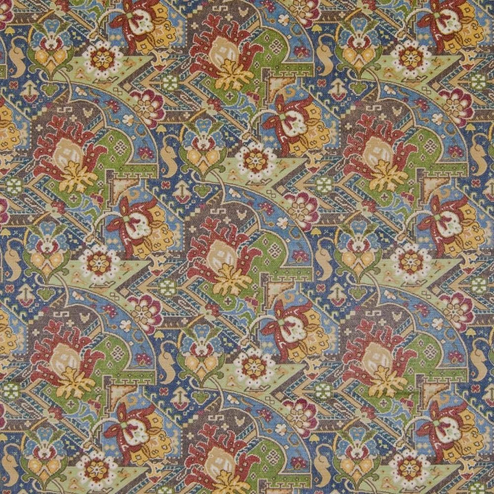 Galahad Fantasy Peacock  by Kasmir Fabric See sample 100% Cotton
 SOUTH KOREA 12,000 Wyzenbeek Double Rubs </p><p>Repeat: Horizontal: 18 inches and Vertical: 12 inches 54  - Fabric Carolina -