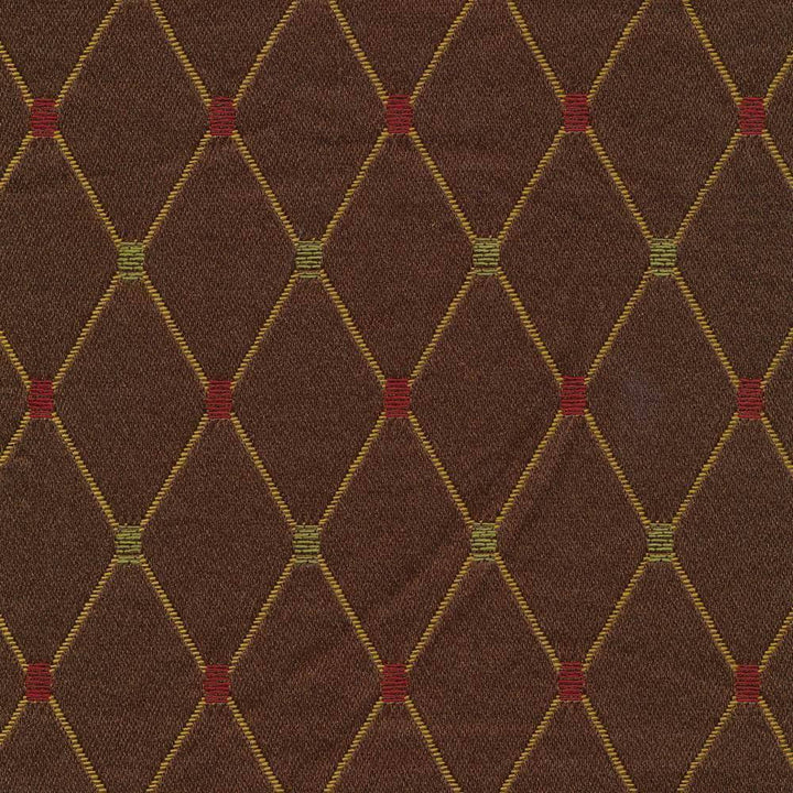 Galena Diamond Spice by Kasmir Fabric 1398 66% Polyester 34% Rayon CHINA 12,000 Wyzenbeek Double Rubs H: 1 1/8 inches, V:1 7/8 inches 54 - 56 - Fabric Carolina - Kasmir
