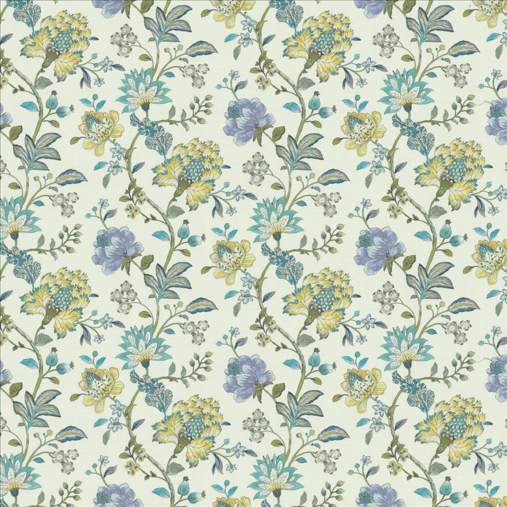 Garden Bouquet Dewdrop  by Kasmir Fabric See sample 100% Cotton
 SOUTH KOREA 15,000 Wyzenbeek Double Rubs </p><p>Repeat: Horizontal: 18 inches and Vertical: 17 4/8 inches 54  - Fabric Carolina -