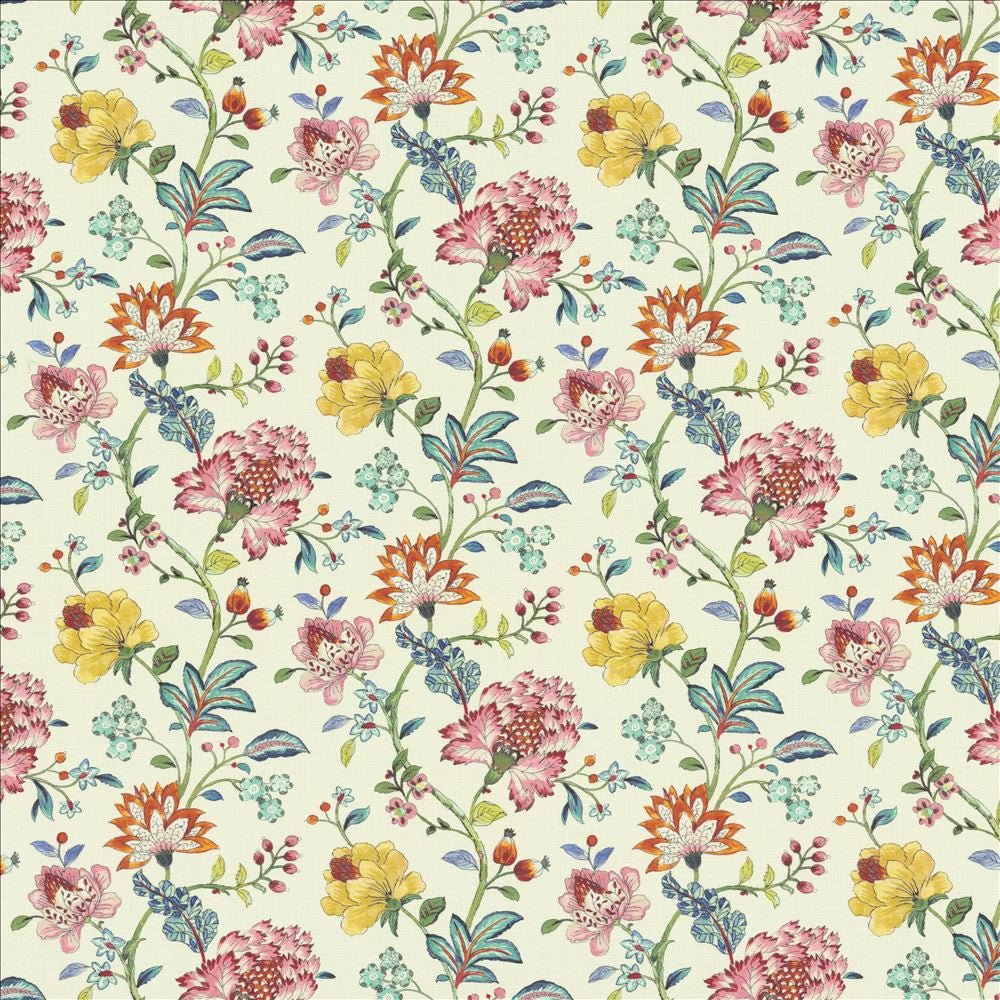 Garden Bouquet Garden Party  by Kasmir Fabric See sample 100% Cotton
 SOUTH KOREA 15,000 Wyzenbeek Double Rubs </p><p>Repeat: Horizontal: 18 inches and Vertical: 17 4/8 inches 54  - Fabric Carolina -
