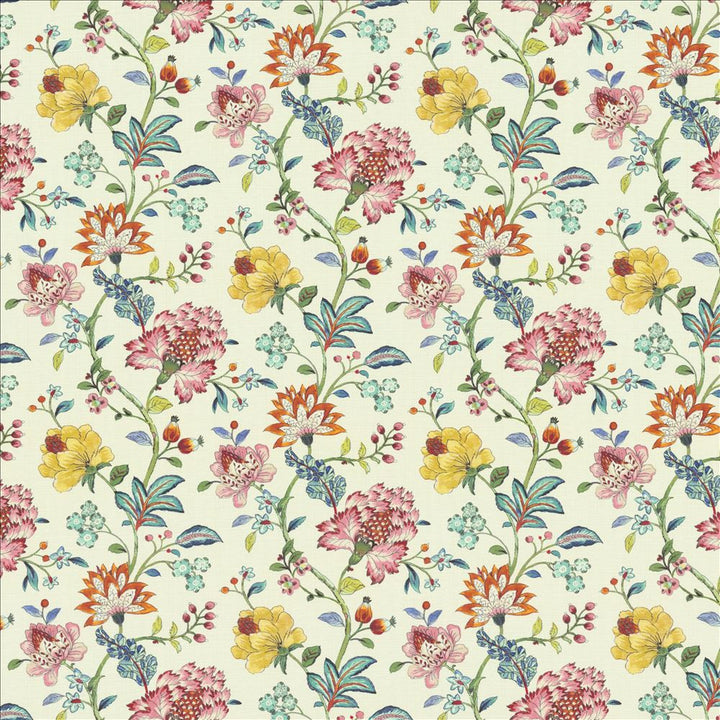 Garden Bouquet Garden Party  by Kasmir Fabric See sample 100% Cotton
 SOUTH KOREA 15,000 Wyzenbeek Double Rubs </p><p>Repeat: Horizontal: 18 inches and Vertical: 17 4/8 inches 54  - Fabric Carolina -