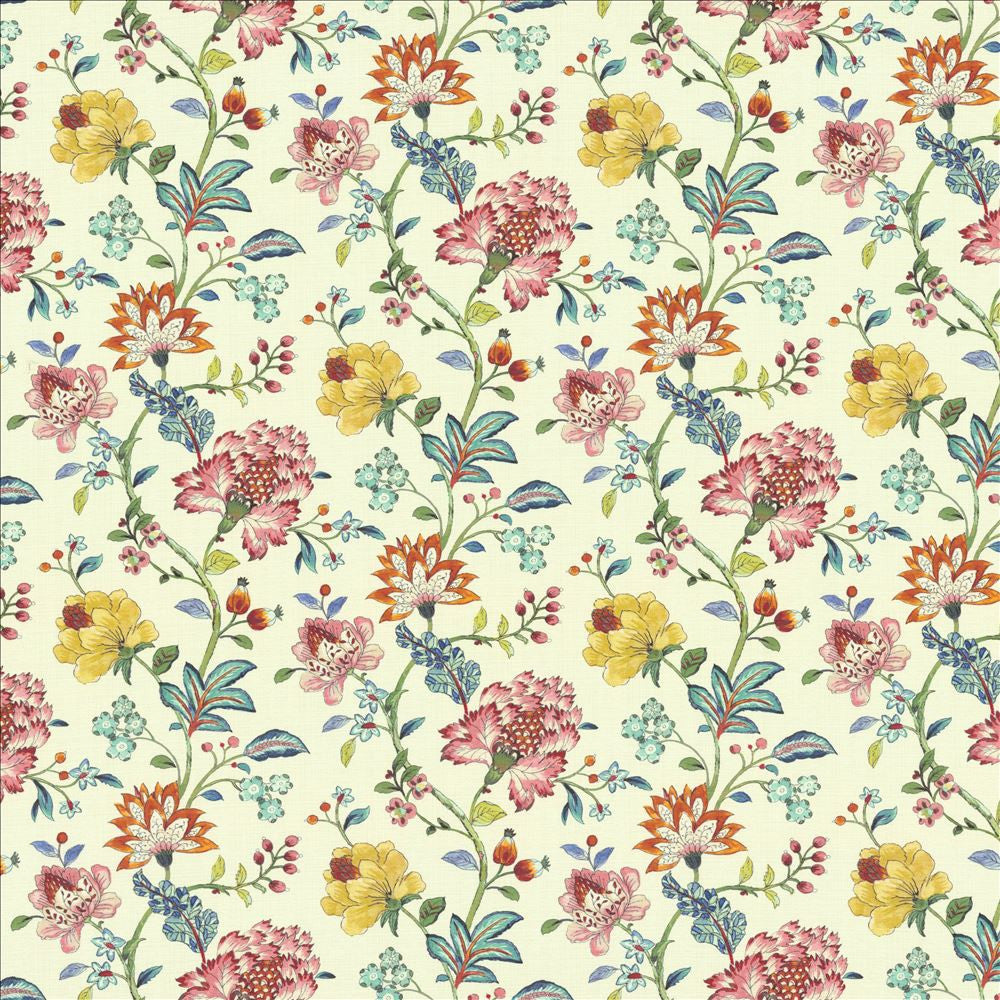 Garden Bouquet Garden Party by Kasmir Fabric 1452 100% Cotton
 SOUTH KOREA 15,000 Wyzenbeek Double Rubs </p><p>Repeat: Horizontal: 18 inches and Vertical: 17 4/8 inches 54 - Fabric Carolina -