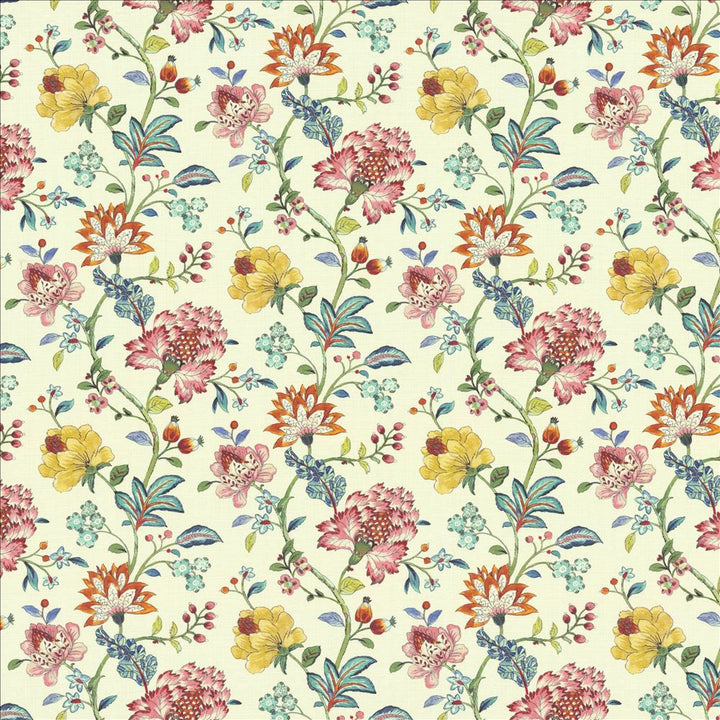 Garden Bouquet Garden Party by Kasmir Fabric 1452 100% Cotton
 SOUTH KOREA 15,000 Wyzenbeek Double Rubs </p><p>Repeat: Horizontal: 18 inches and Vertical: 17 4/8 inches 54 - Fabric Carolina -