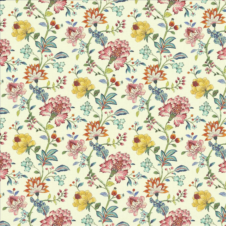 Garden Bouquet Garden Party by Kasmir Fabric 1452 100% Cotton
 SOUTH KOREA </p><p>Repeat: Horizontal: 18 inches and Vertical: 17 4/8 inches 54 - Fabric Carolina -