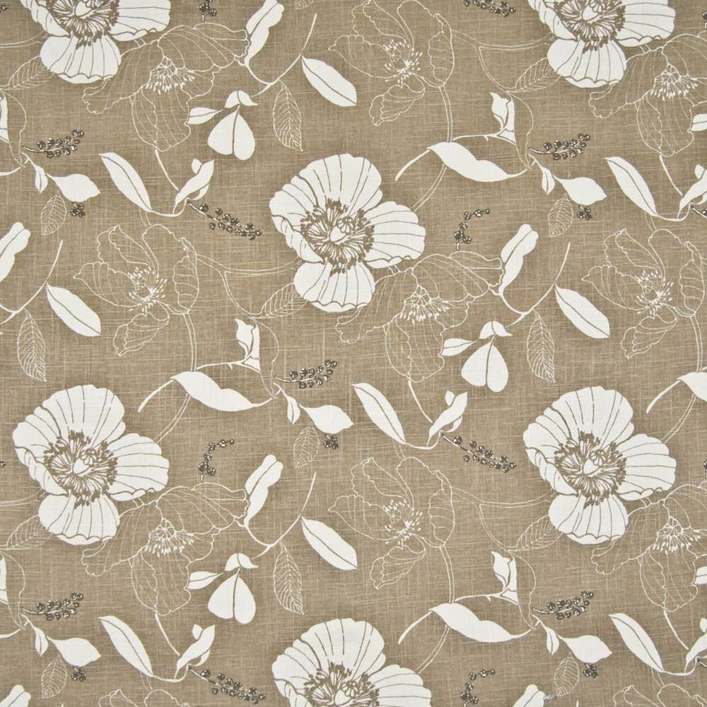 Garden Images Mocha by Kasmir Fabric 1391 55% Linen 45% Rayon CHINA 12,000 Wyzenbeek Double Rubs H: 27 inches, V:25 2/8 inches 54 - 55 - Fabric Carolina - Kasmir
