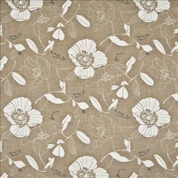 Garden Images Mocha by Kasmir Fabric 1391 55% Linen 45% Rayon CHINA 12,000 Wyzenbeek Double Rubs H: 27 inches, V: 25 2/8 inches 54 - 55 - Fabric Carolina - Kasmir