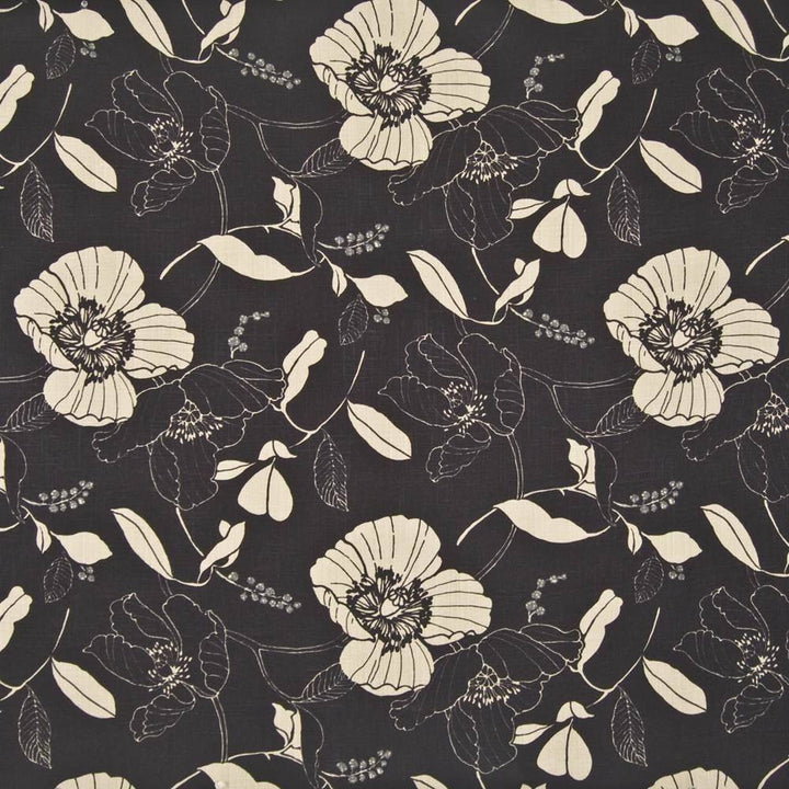 Garden Images Onyx by Kasmir Fabric 1391 55% Linen 45% Rayon CHINA 12,000 Wyzenbeek Double Rubs H: 27 inches, V:25 2/8 inches 54 - 55 - Fabric Carolina - Kasmir
