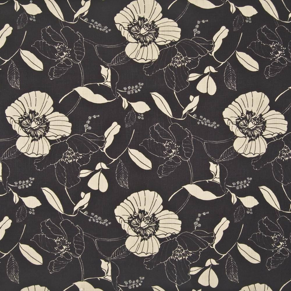 Garden Images Onyx  by Kasmir Fabric See sample 55% Linen
45% Rayon
 CHINA 12,000 Wyzenbeek Double Rubs </p><p>Repeat: Horizontal: 27 inches and Vertical: 25 2/8 inches 54  - Fabric Carolina -