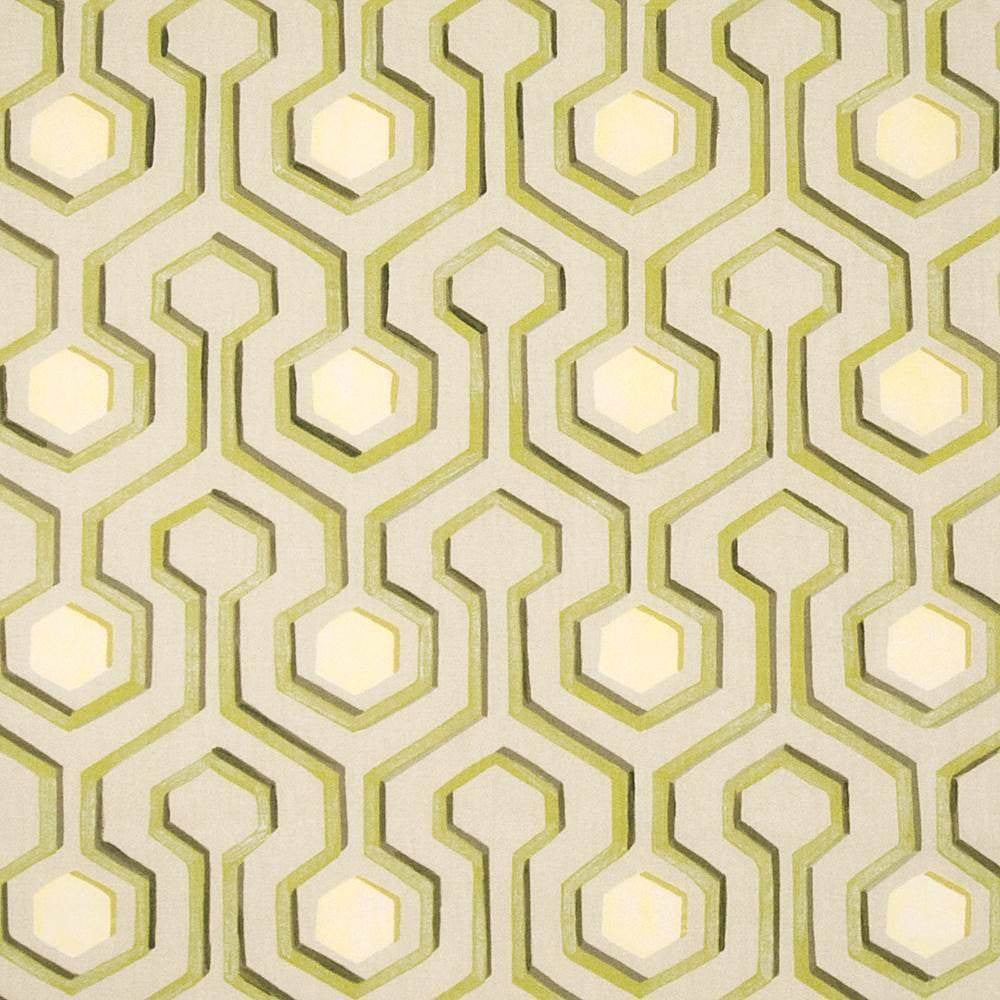 Garden Maze Linen by Kasmir Fabric 1366 100% Cotton UNITED KINGDOM Not Tested H: 6 7/8 inches, V:6 2/8 inches 54 - Fabric Carolina - Kasmir