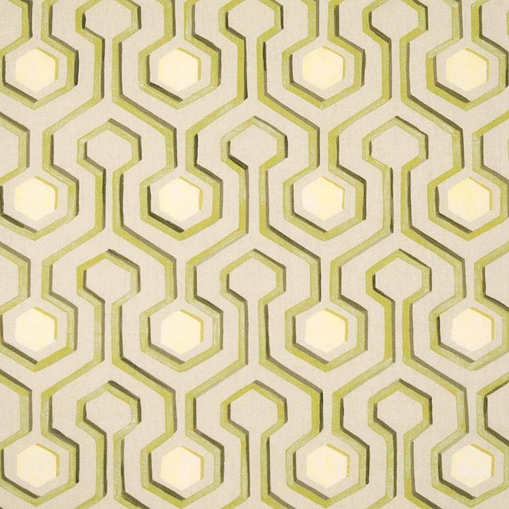 Garden Maze Linen by Kasmir Fabric 1366 100% Cotton UNITED KINGDOM Not Tested H: 6 7/8 inches, V:6 2/8 inches 54 - Fabric Carolina - Kasmir