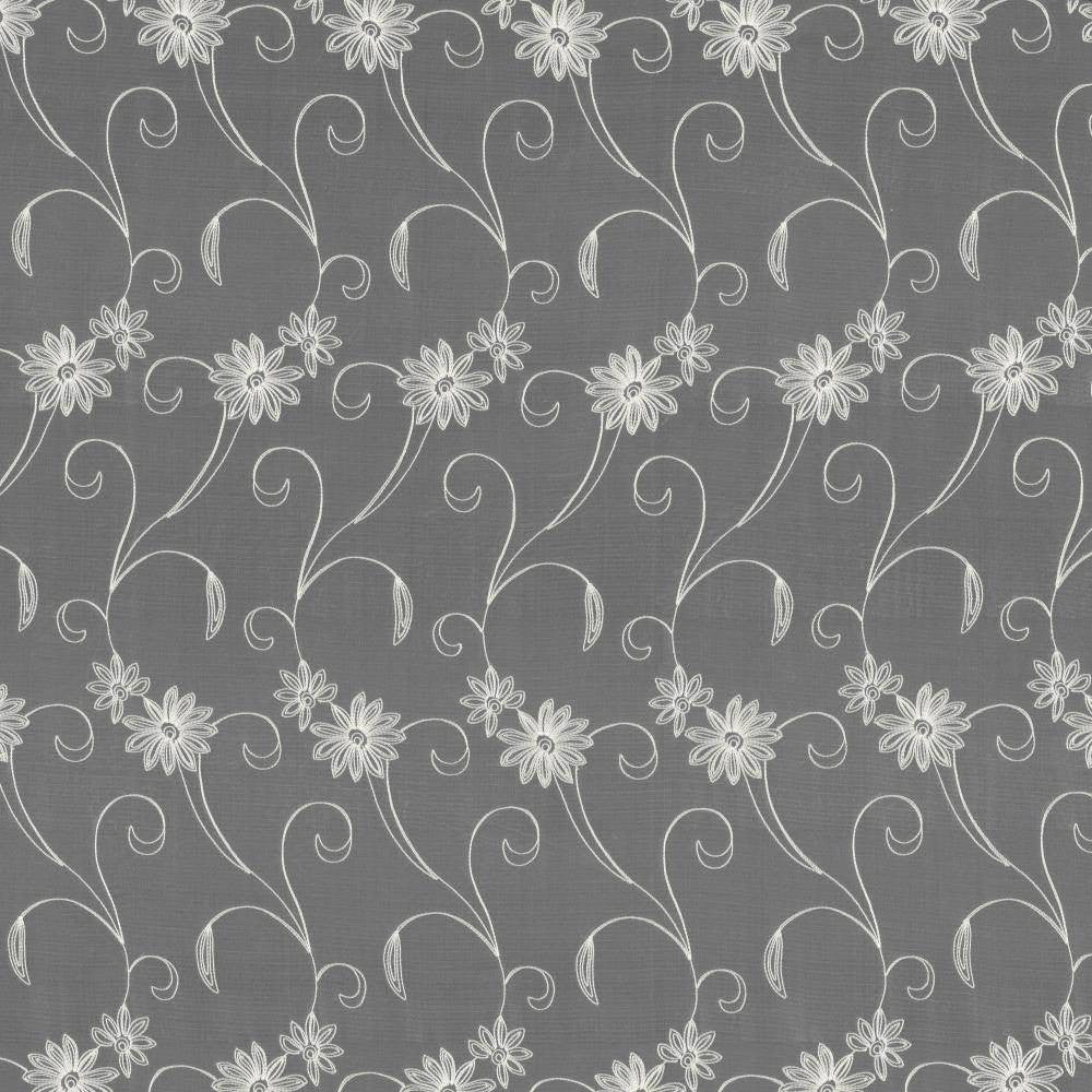 Garden Tour Off White by Kasmir Fabric 5077 100% Polyester Embroidery Contents 100% Polyester CHINA Not Tested H: 6 2/8 inches, V:23 5/8 inches 58 - 59 - Fabric Carolina - Kasmir