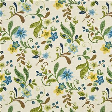 Garden Trail Mediterranean by Kasmir Fabric 1388 100% Cotton PAKISTAN 15,000 Wyzenbeek Double Rubs H: 27 inches, V: 27 inches 54 - 55 - Fabric Carolina - Kasmir