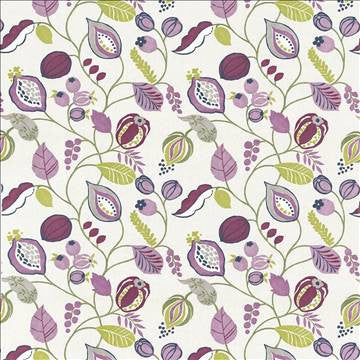 Gardens Edge Damson by Kasmir Fabric 5075 100% Cotton SPAIN Not Tested H: 27 2/8 inches, V: 24 4/8 inches 54 - 55 - Fabric Carolina - Kasmir