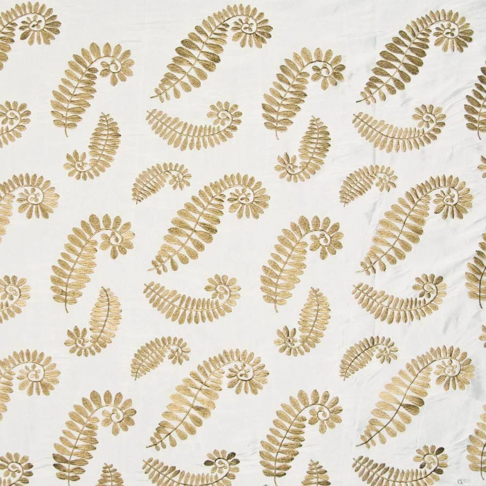 Garland Scroll Alabaster by Kasmir Fabric 1386 44% Rayon 30% Nylon 26% Polyester CHINA 12,000 Wyzenbeek Double Rubs H: 13 2/8 inches, V:11 4/8 inches 54 - Fabric Carolina - Kasmir