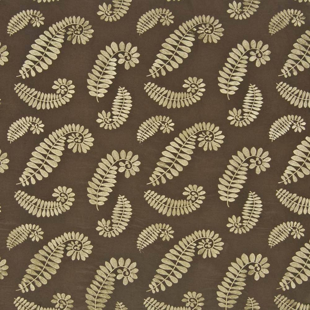 Garland Scroll Coffee Bean by Kasmir Fabric 1386 44% Rayon 30% Nylon 26% Polyester CHINA 12,000 Wyzenbeek Double Rubs H: 13 2/8 inches, V:11 4/8 inches 54 - Fabric Carolina - Kasmir