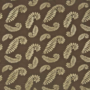 Garland Scroll Coffee Bean by Kasmir Fabric