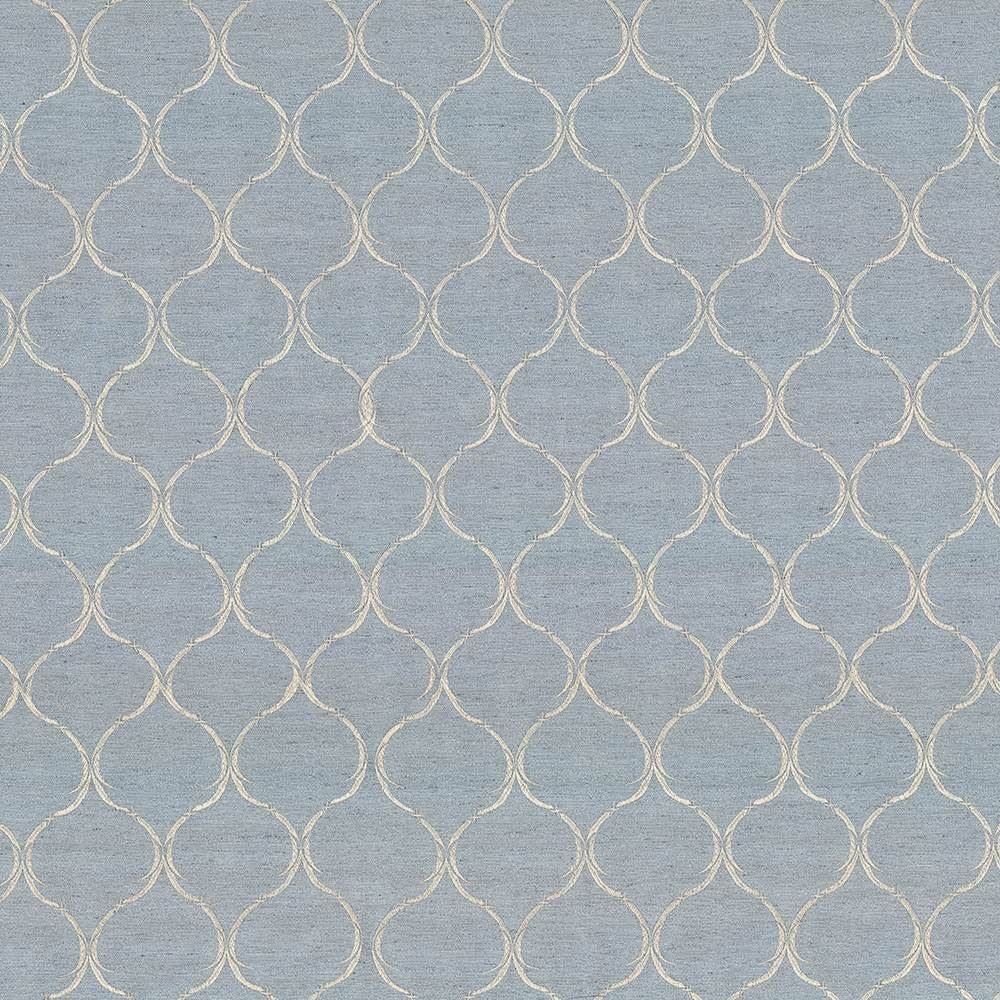 Gazebo Trellis Ice Blue by Kasmir Fabric 5072 100% Polyester Embroidery 100% Polyester CHINA Not Tested Horizontal: 4 2/8 inches and Vertical: 5 6/8 inches 54 - 58 - Fabric Carolina -