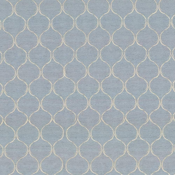 Gazebo Trellis Ice Blue by Kasmir Fabric 5072 100% Polyester Embroidery Contents 100% Polyester CHINA Not Tested H: 4 2/8 inches, V:5 6/8 inches 57 - 58 - Fabric Carolina - Kasmir