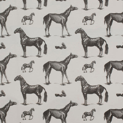 Horses Description Black And White by Gaston Y Daniela Fabric