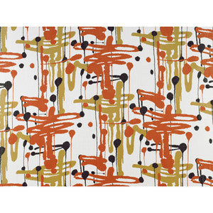 Pensacola Naranja/Onyx by Gaston Y Daniela Fabric