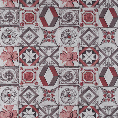 Trastevere Rojo/Marron by Gaston Y Daniela Fabric