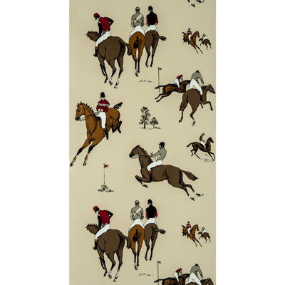 Hipodromo Crudo/Rojo by Gaston Y Daniela Wallcovering