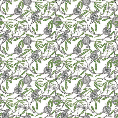 Granadas Blanco/Verde by Gaston Y Daniela Wallcovering