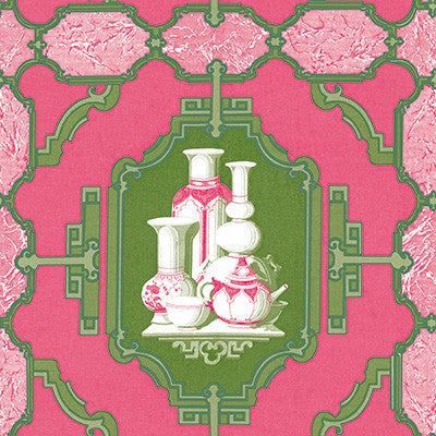 Porcelanas Frambuesa/Verde by Gaston Y Daniela Wallcovering