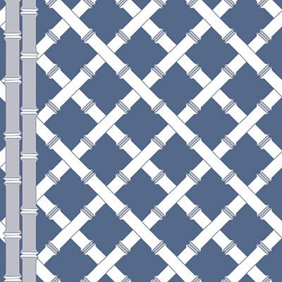 Trellis Azul/Blanco by Gaston Y Daniela Wallcovering